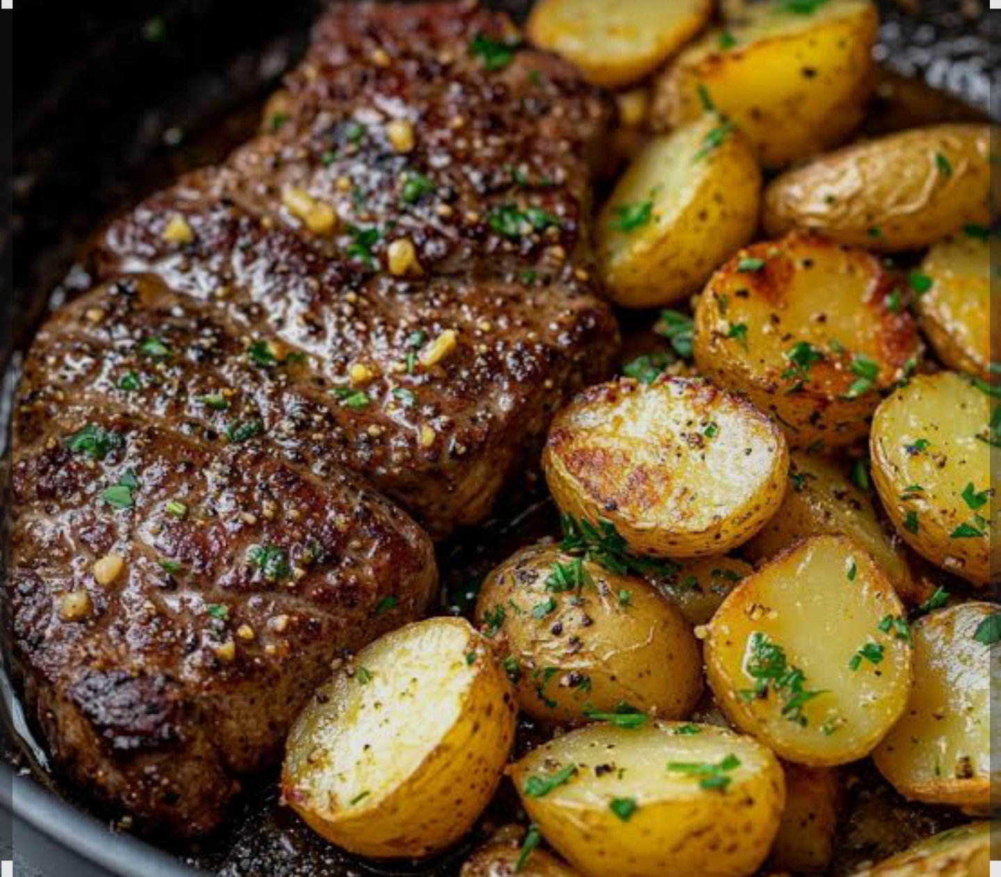 BEEF STEAK + POTATOES